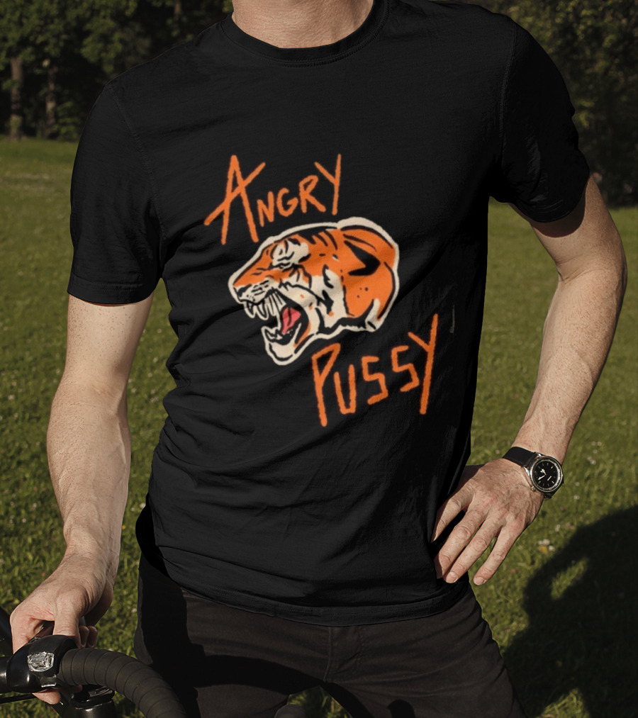 Angry Pussy Fierce Tiger Wild Cat Animal Predator T-Shirt