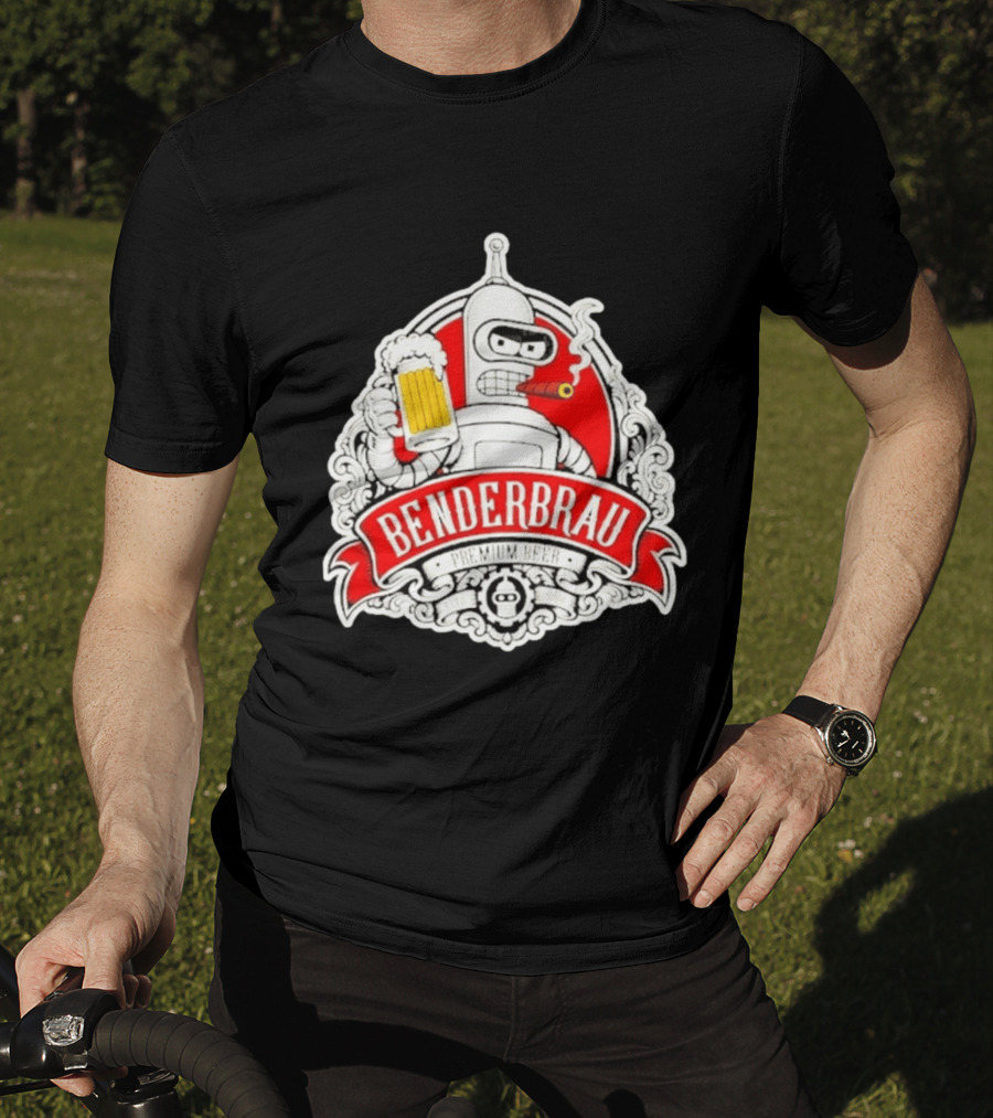 Benderbrau Premium Beer Futurama Bender T-Shirt