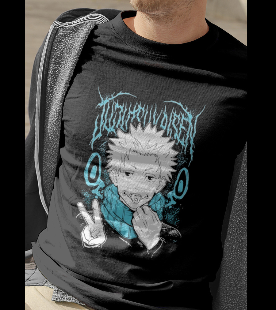 Jujutsu Kaisen Yuji Itadori Anime Manga Peace Sign T-Shirt
