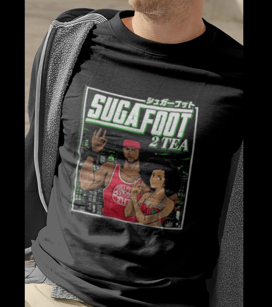 Sugafoot 2 TEA Anime Duga Man With Dreadlocks Woman With Afro T-Shirt