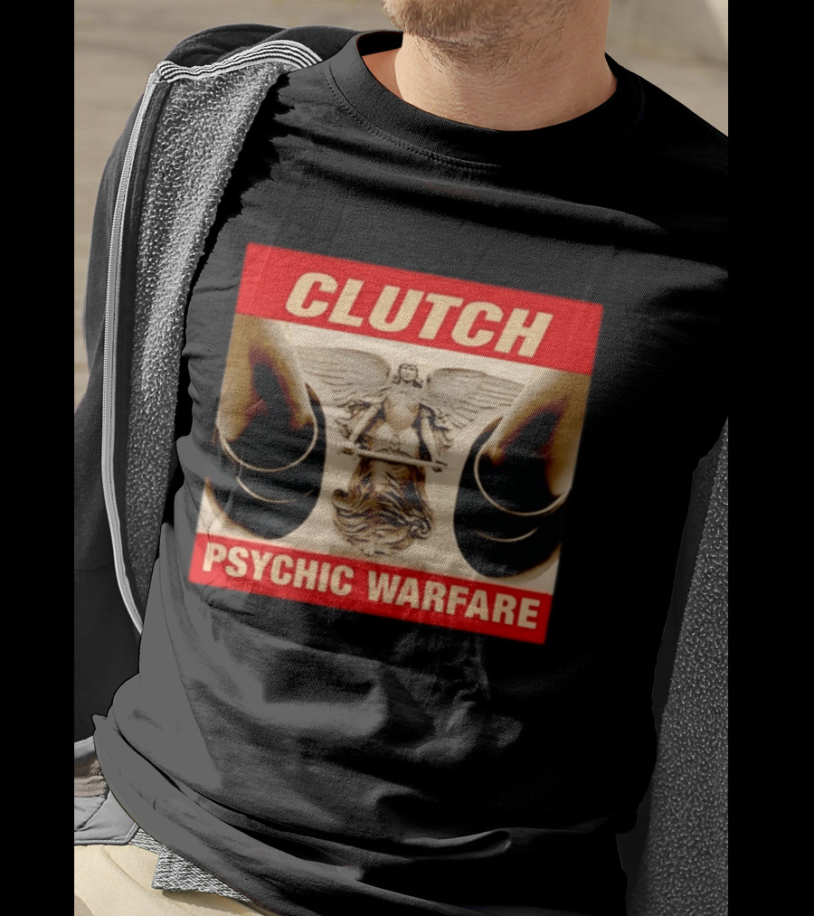 Clutch Psychic Warfare Angel Hard Rock Music T-Shirt
