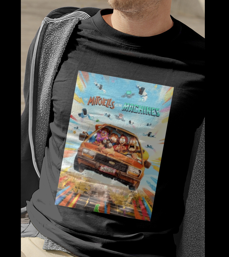 The Mitchells Vs The Machines Animated Family Adventure Robot Chaos T-Shirt