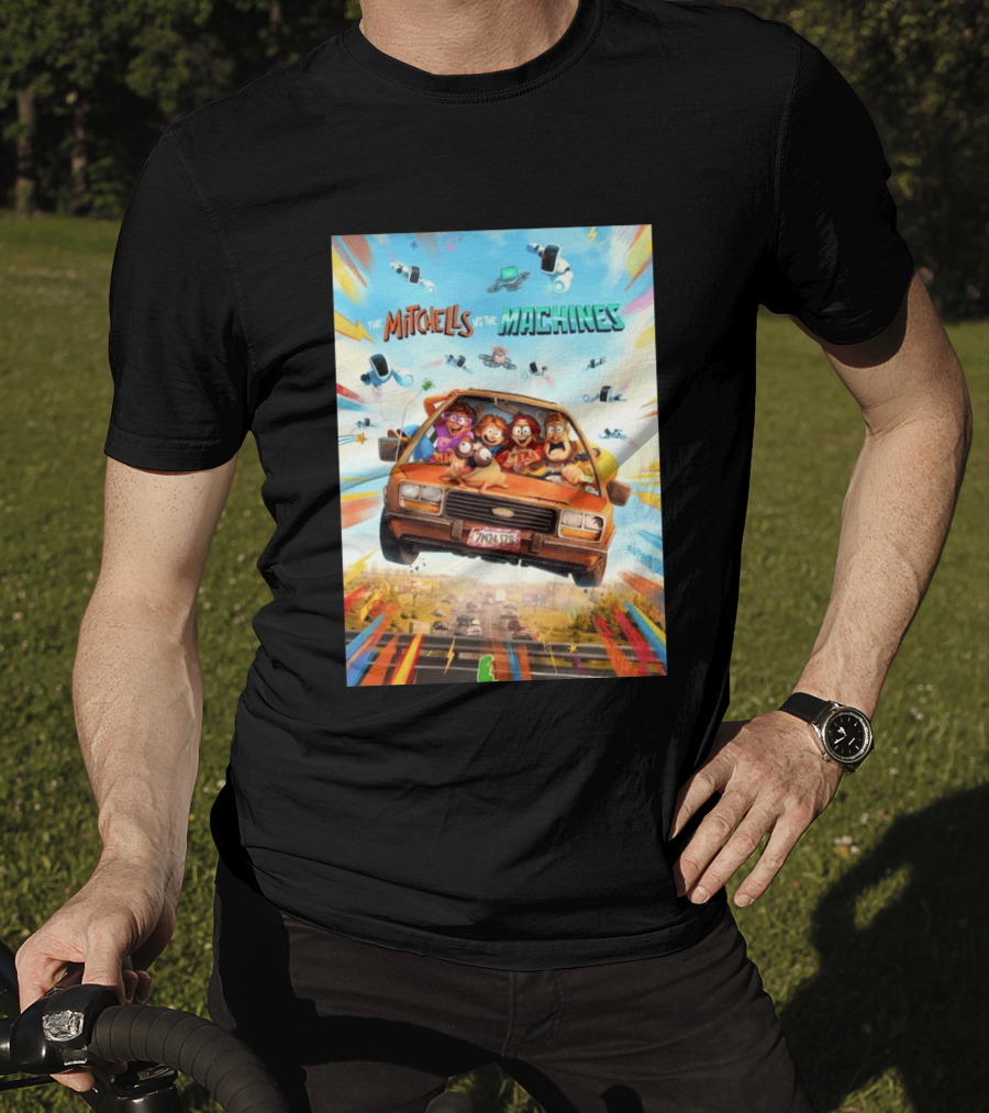 The Mitchells Vs The Machines Animated Family Adventure Robot Chaos T-Shirt