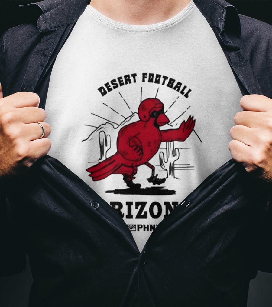 Arizona Desert Football PHNX Bird Cactus Sports T-Shirt