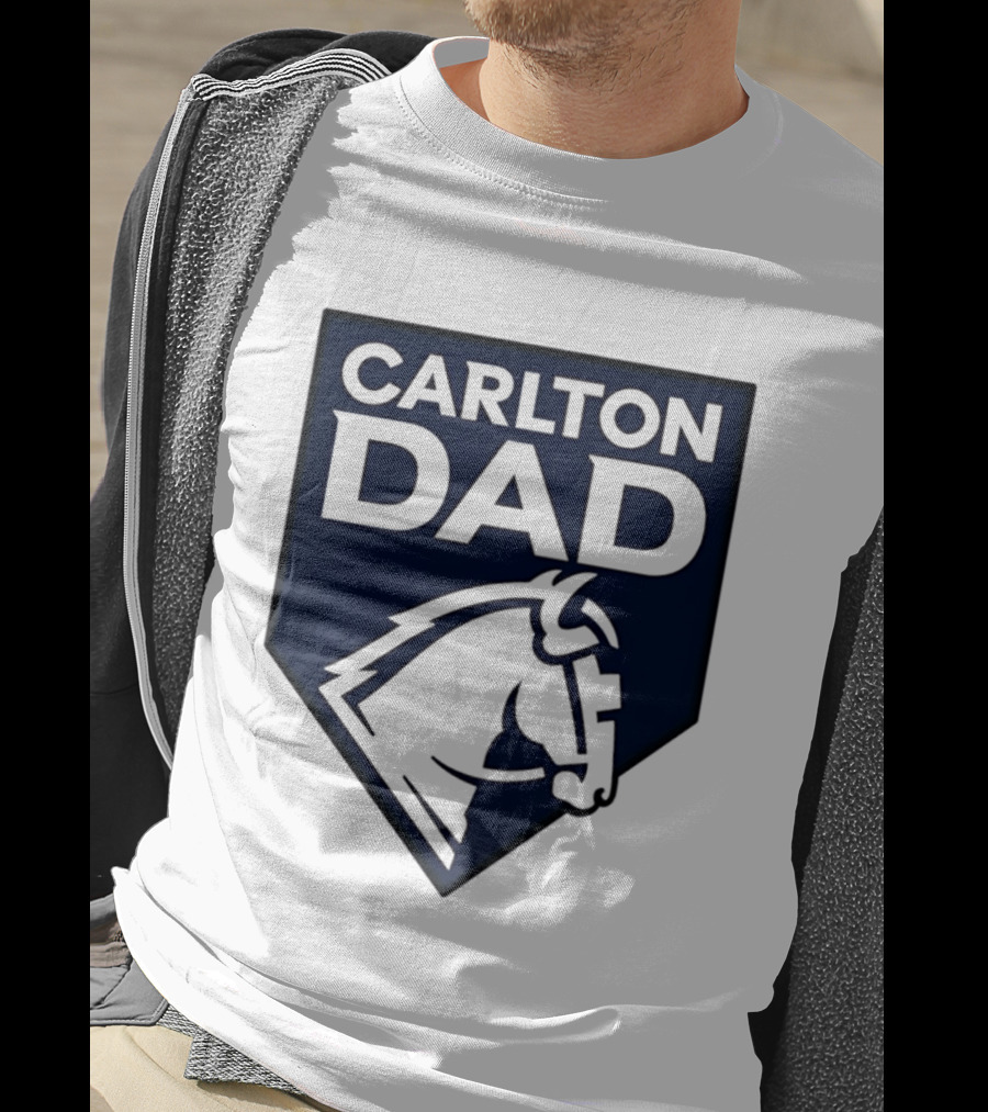 Carlton Dad AFL Father Football Club Horse T-Shirt