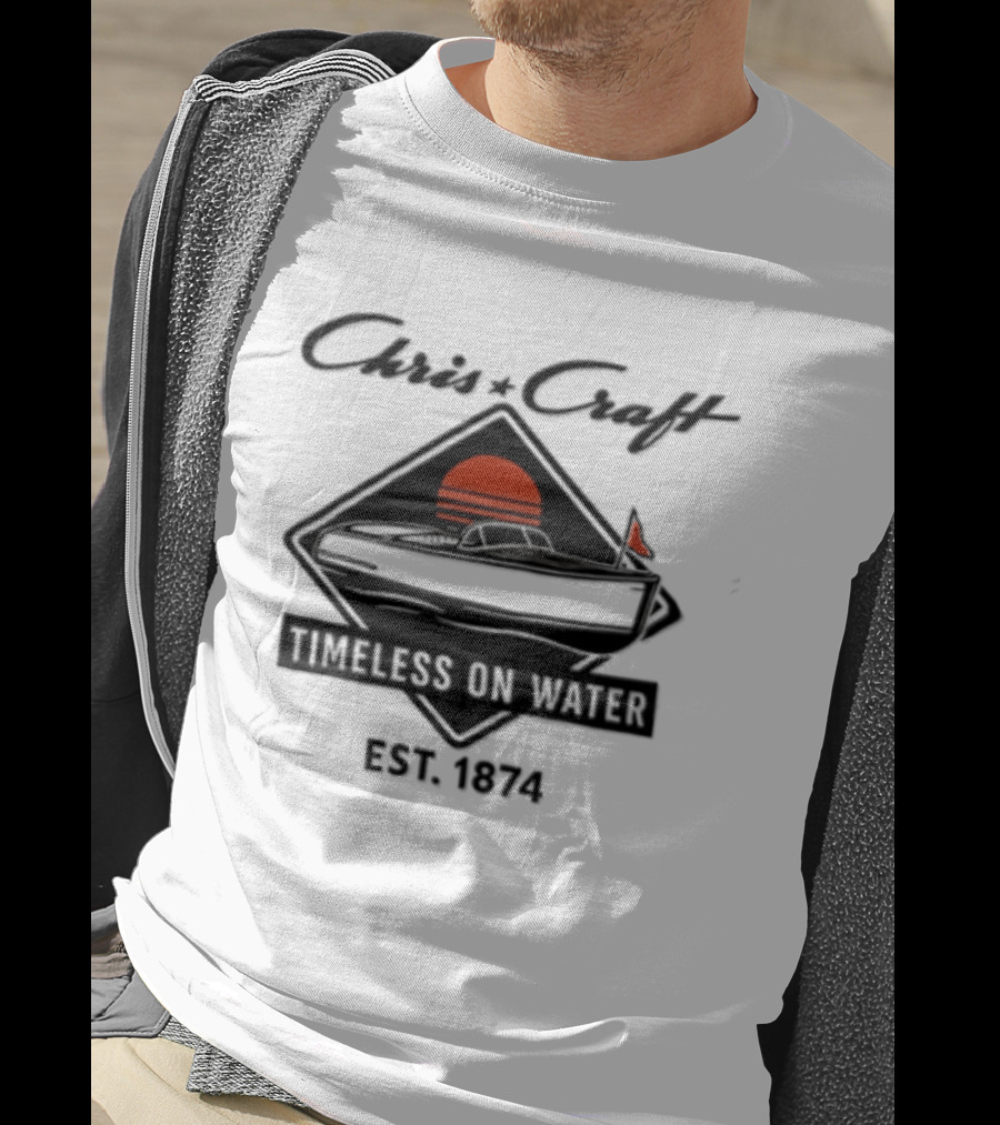 Chris Craft Vintage Boating Timeless On Water Est 1874 T-Shirt