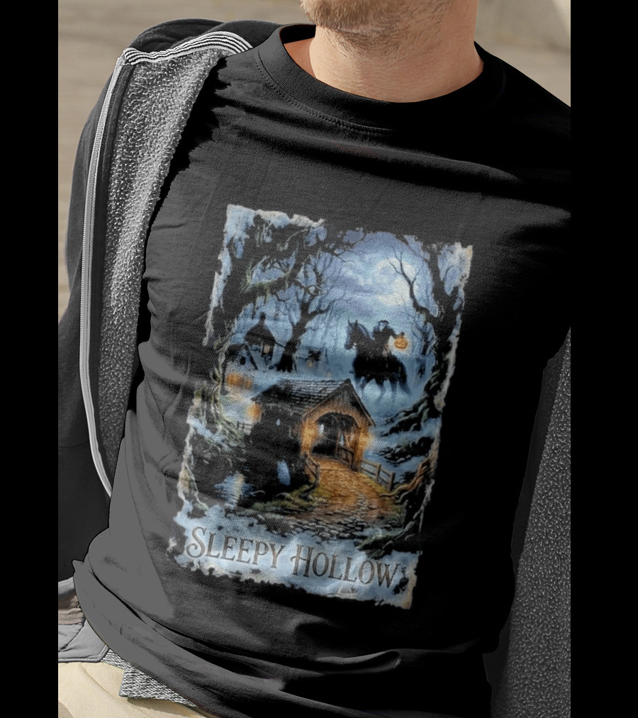 Sleepy Hollow Halloween Headless Horseman Bridge Scene Jack & Jones T-Shirt