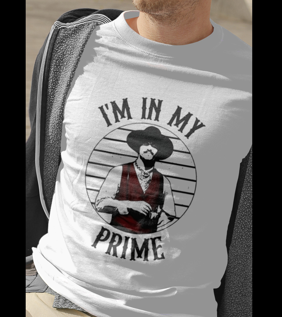 I'm In My Prime Cowboy Theme Red Vest Hat T-Shirt
