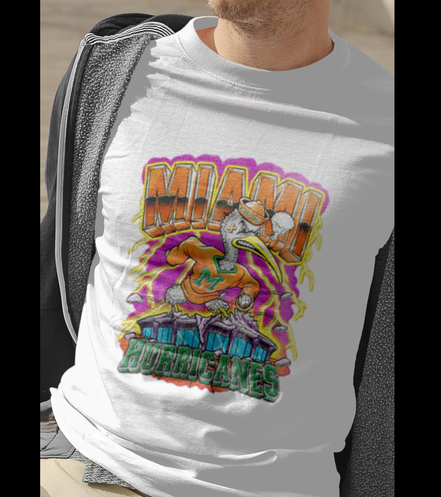 Miami Hurricanes Vintage Style Go Canes U Throwback T-Shirt