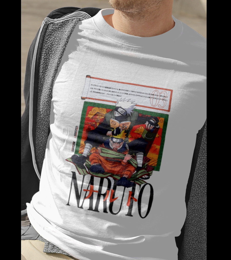 Naruto Kakashi 72 Series Manga Cover Style Anime T-Shirt