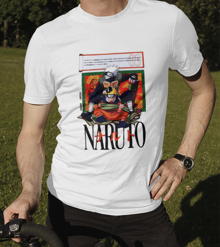 Naruto Kakashi 72 Series Manga Cover Style Anime T-Shirt