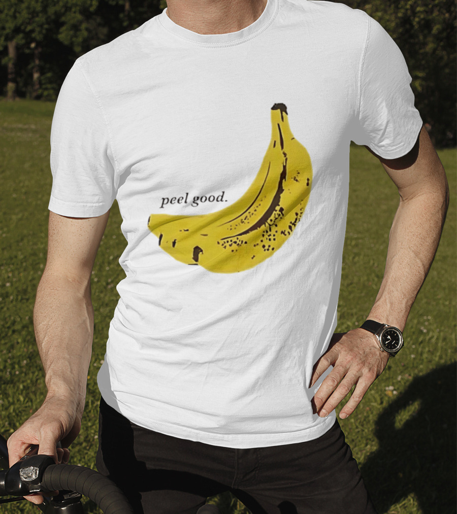 Peel Good Banana Fruit Minimalist Yellow T-Shirt