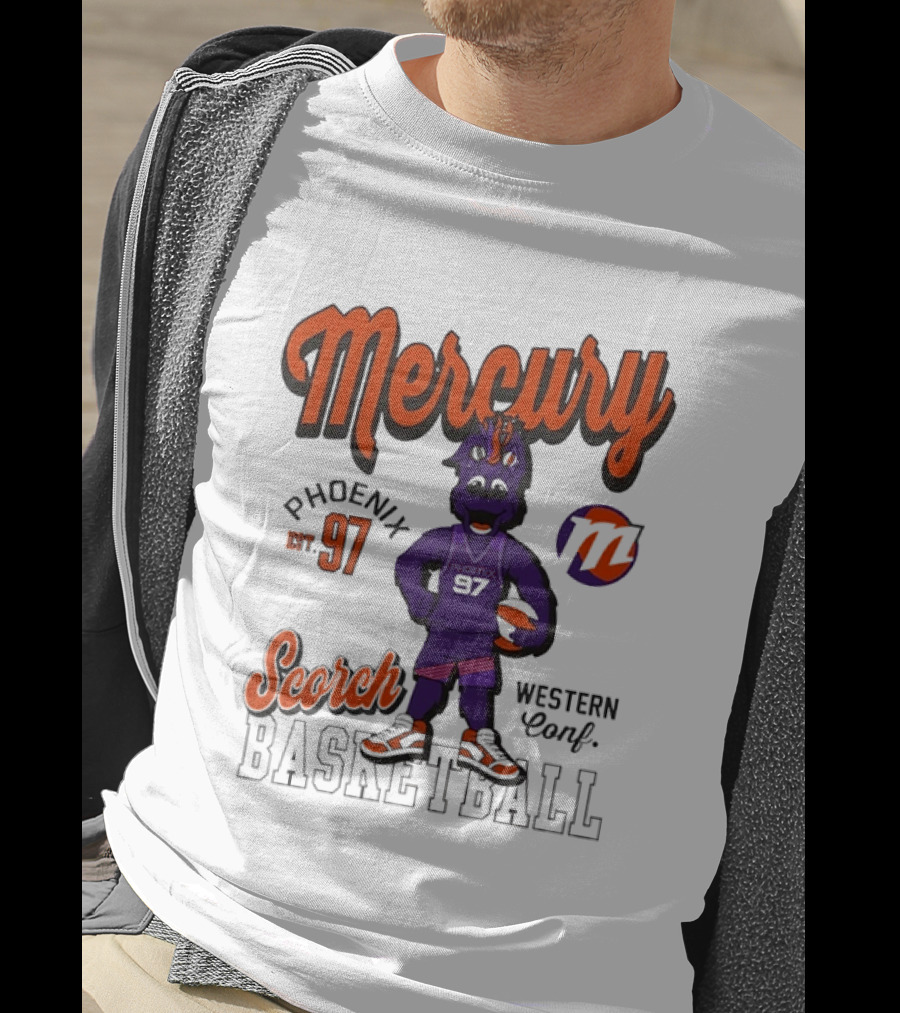 Mercury Phoenix 97 Scorch Western Conf Basketball T-Shirt