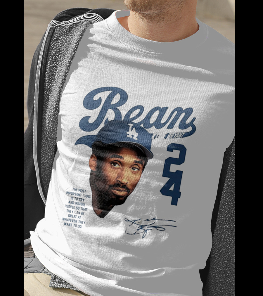 Puka Nacua Wears Bean Kobe Bryant Dodgers 24 T-Shirt