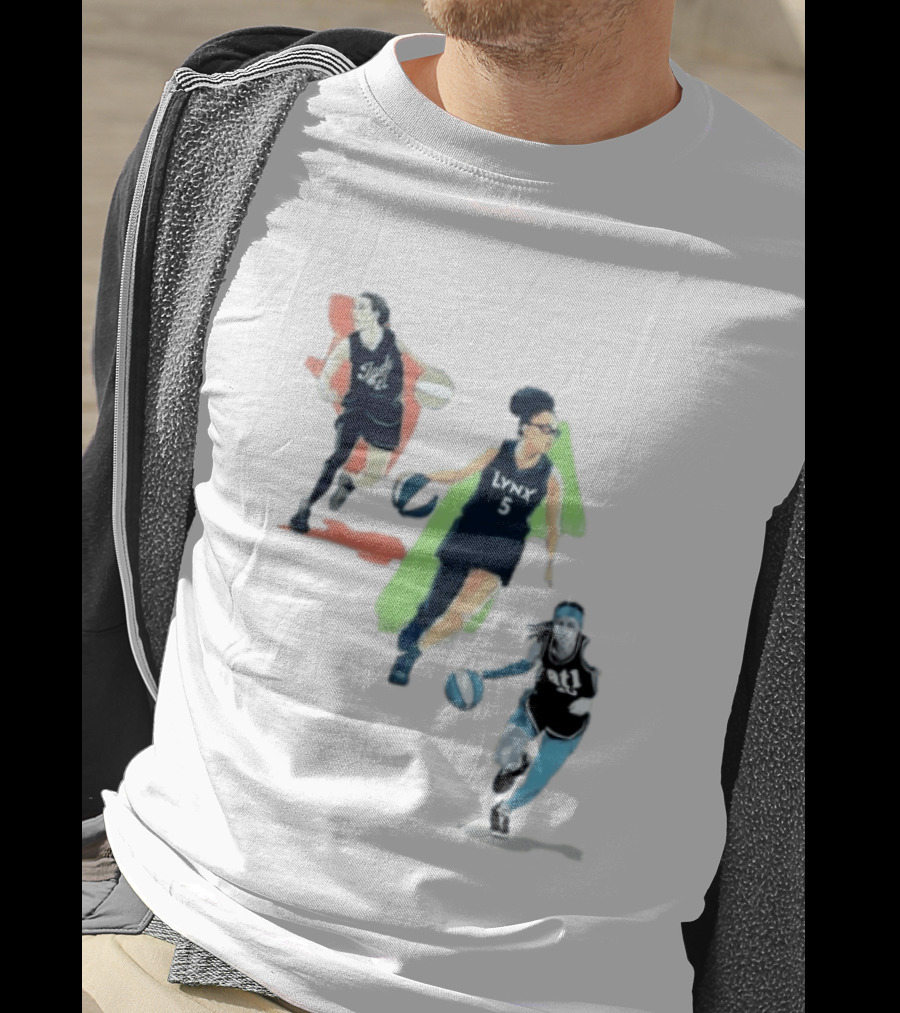 WNBA Players Indy 22 Lynx 5 Atlanta 10 Basketball Action T-Shirt
