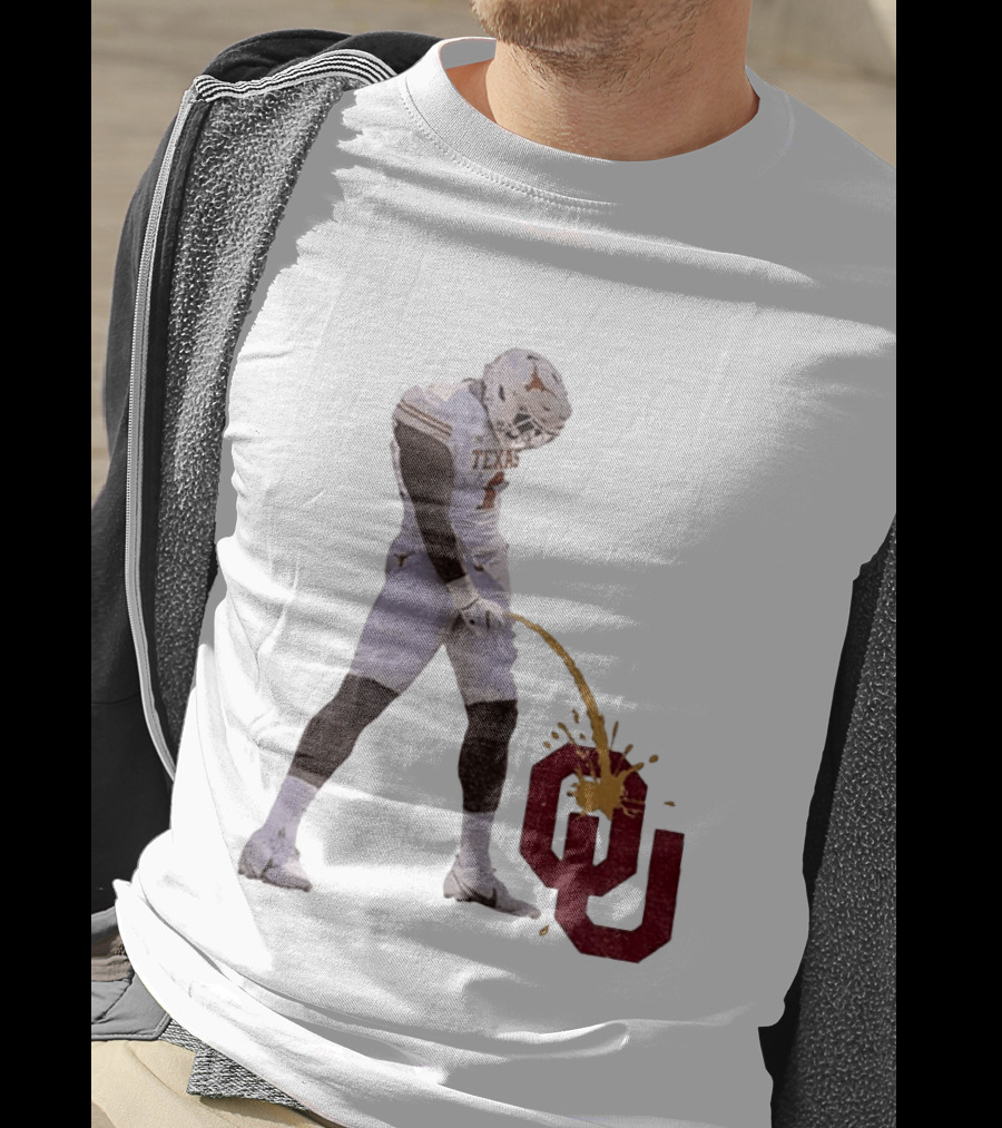 Texas Longhorns Xavier Worthy #1 Pee On Oklahoma Sooners OU Football Rivalry T-Shirt