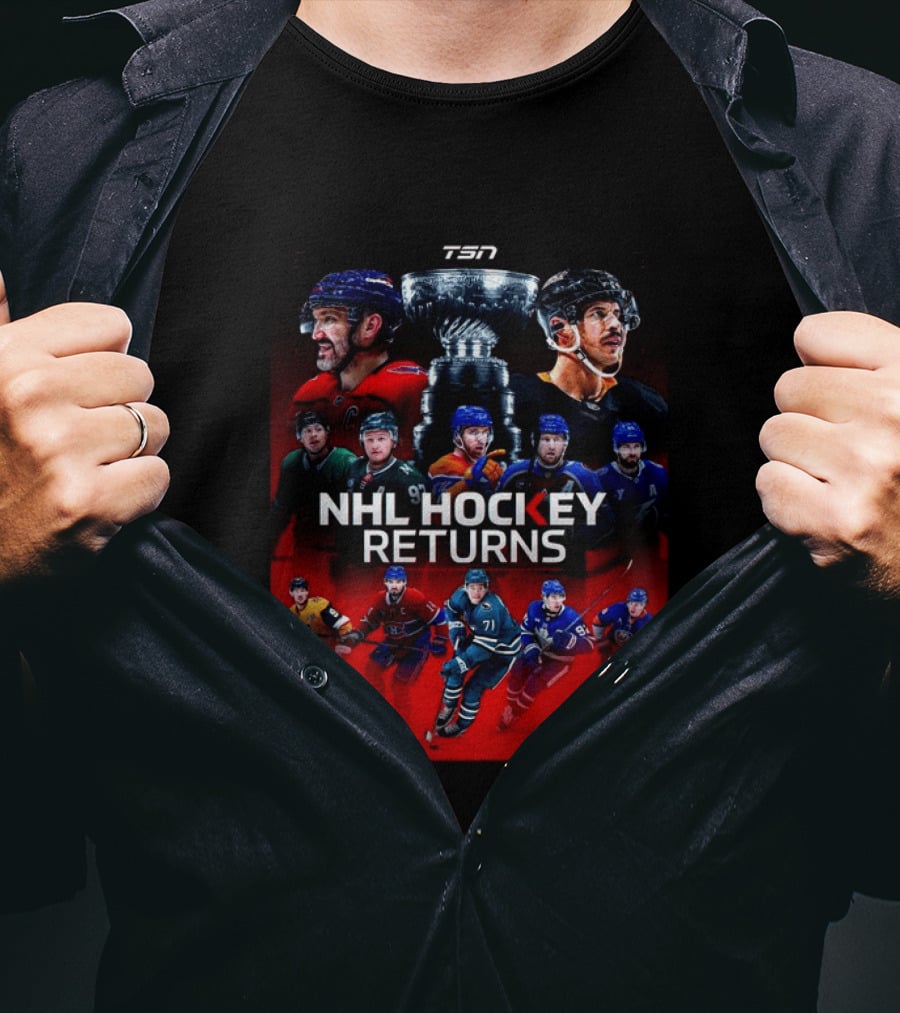 TSN NHL Hockey Returns 2026 2027 Featuring Star Players And Stanley Cup T-Shirt