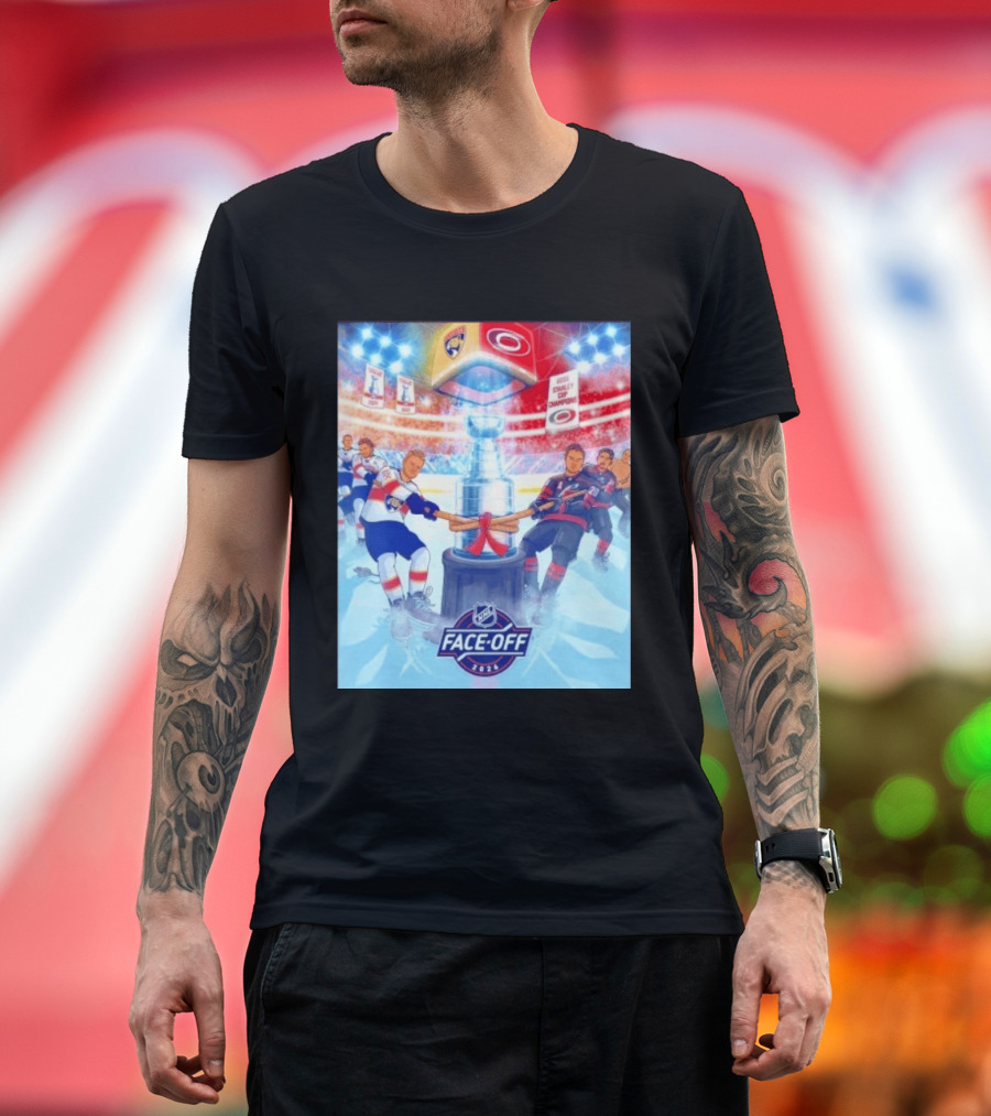 NHL Face Off 2026 Stanley Cup Florida Panthers Vs Carolina Hurricanes Ice Hockey Showdown T-Shirt