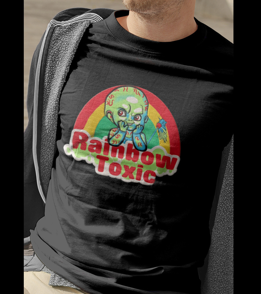 Rainbow Toxic Chucky Green Baby Doll T-Shirt