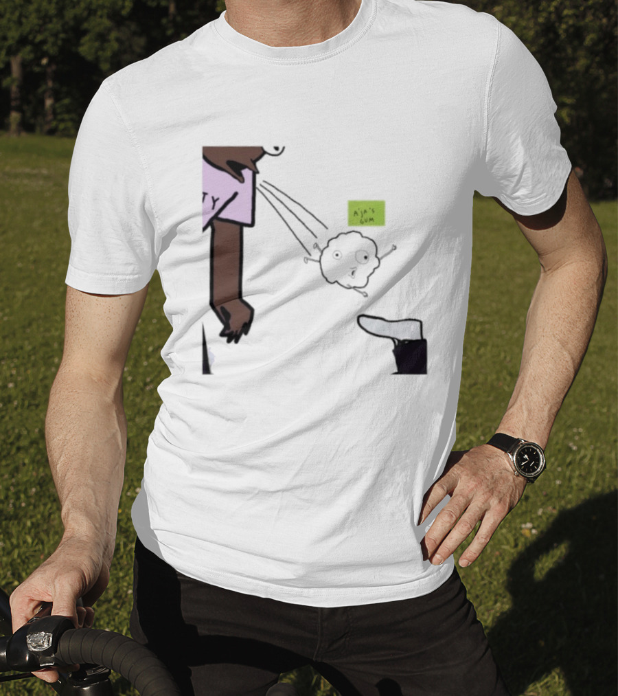 A'ja Wilson Pregame Gum Out Of Her Mouth Cartoon Style Humor T-Shirt
