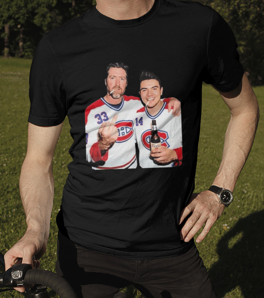 Patrick Roy Nick Suzuki Coors Montreal Canadiens Middle Finger Smoking T-Shirt