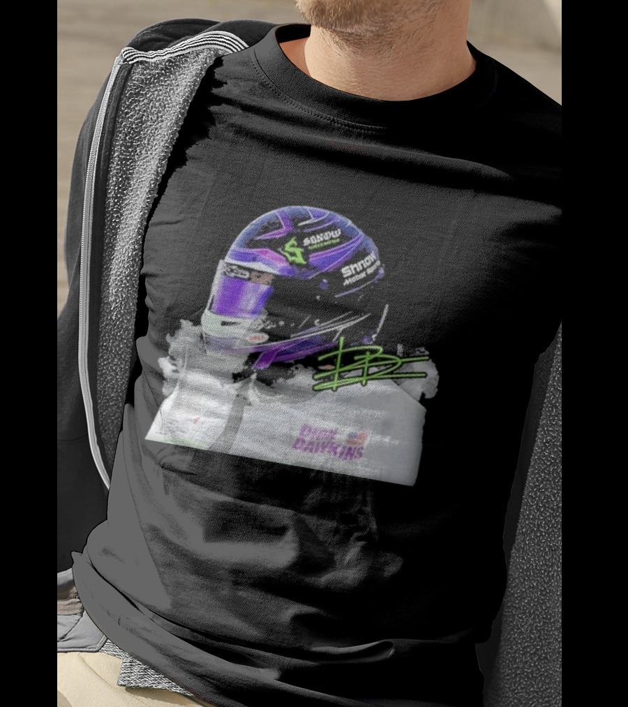Soul Motorsports Dion Dawkins Racing Helmet Signature T-Shirt