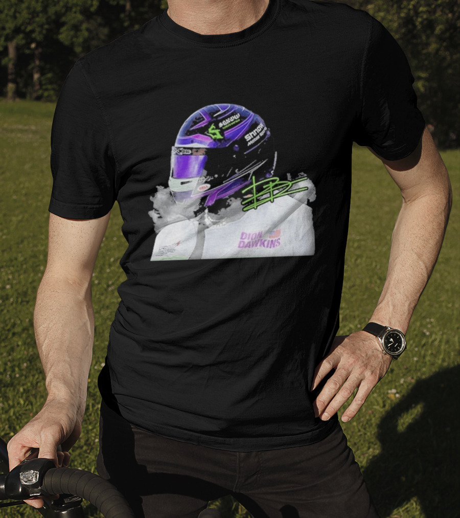 Soul Motorsports Dion Dawkins Racing Helmet Signature T-Shirt