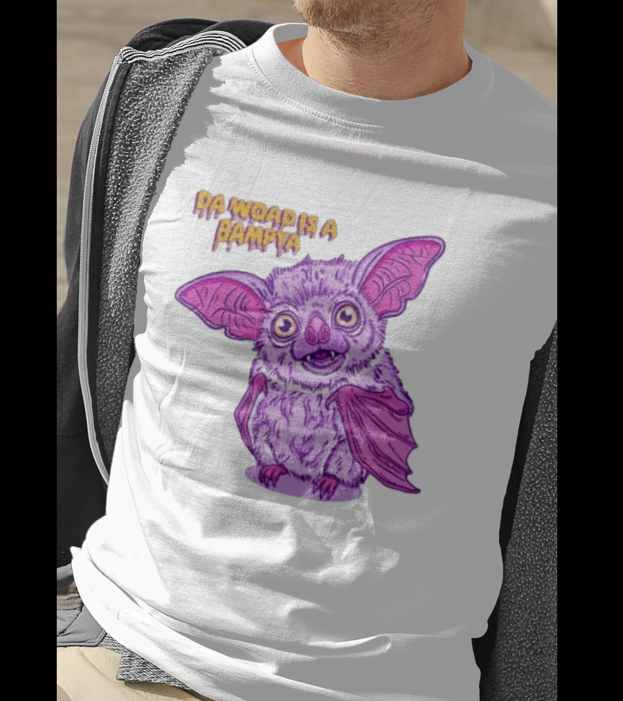 Da Woad Is A Bampya Purple Bat Vampire Cartoon T-Shirt