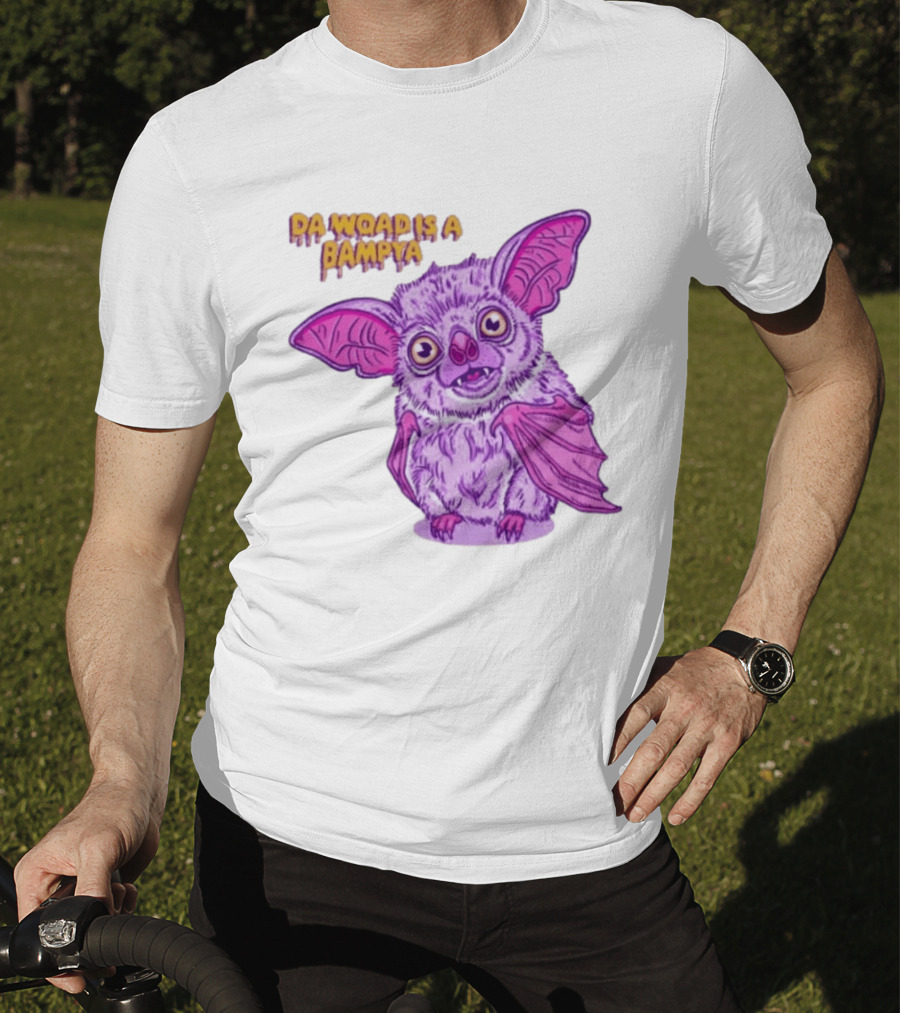 Da Woad Is A Bampya Purple Bat Vampire Cartoon T-Shirt