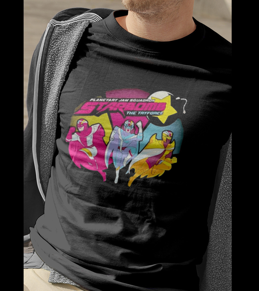 Planetary Jam Squadron Starbomb The Tryforce Retro Heroes T-Shirt
