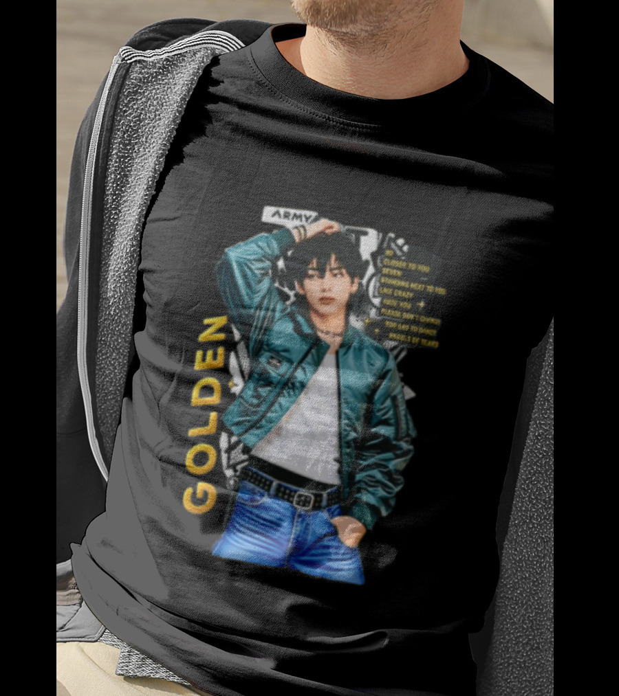 Jungkook Seven Golden Army Bomber Jacket Fashion Trend T-Shirt