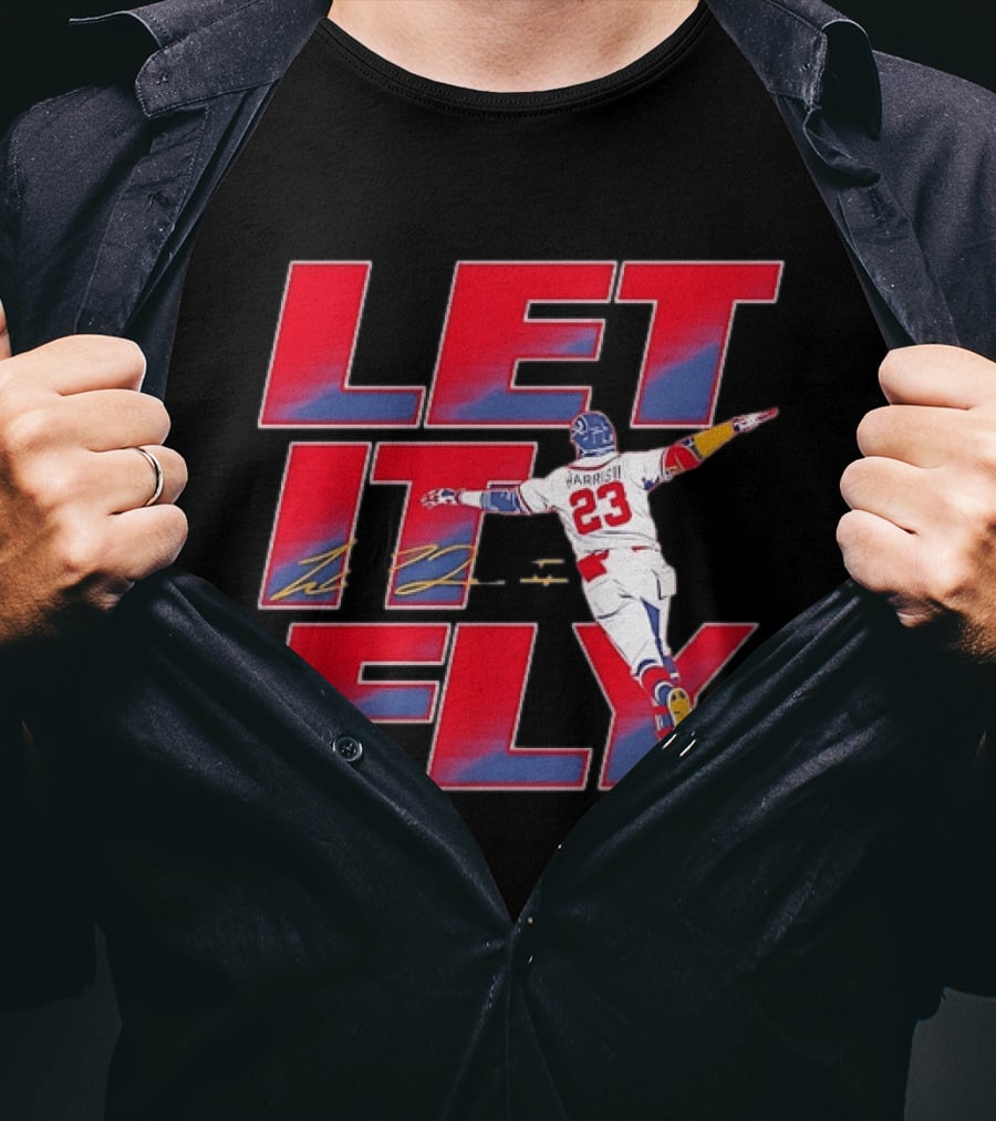 Let It Fly Michael Harris II 23 Atlanta Braves Baseball T-Shirt