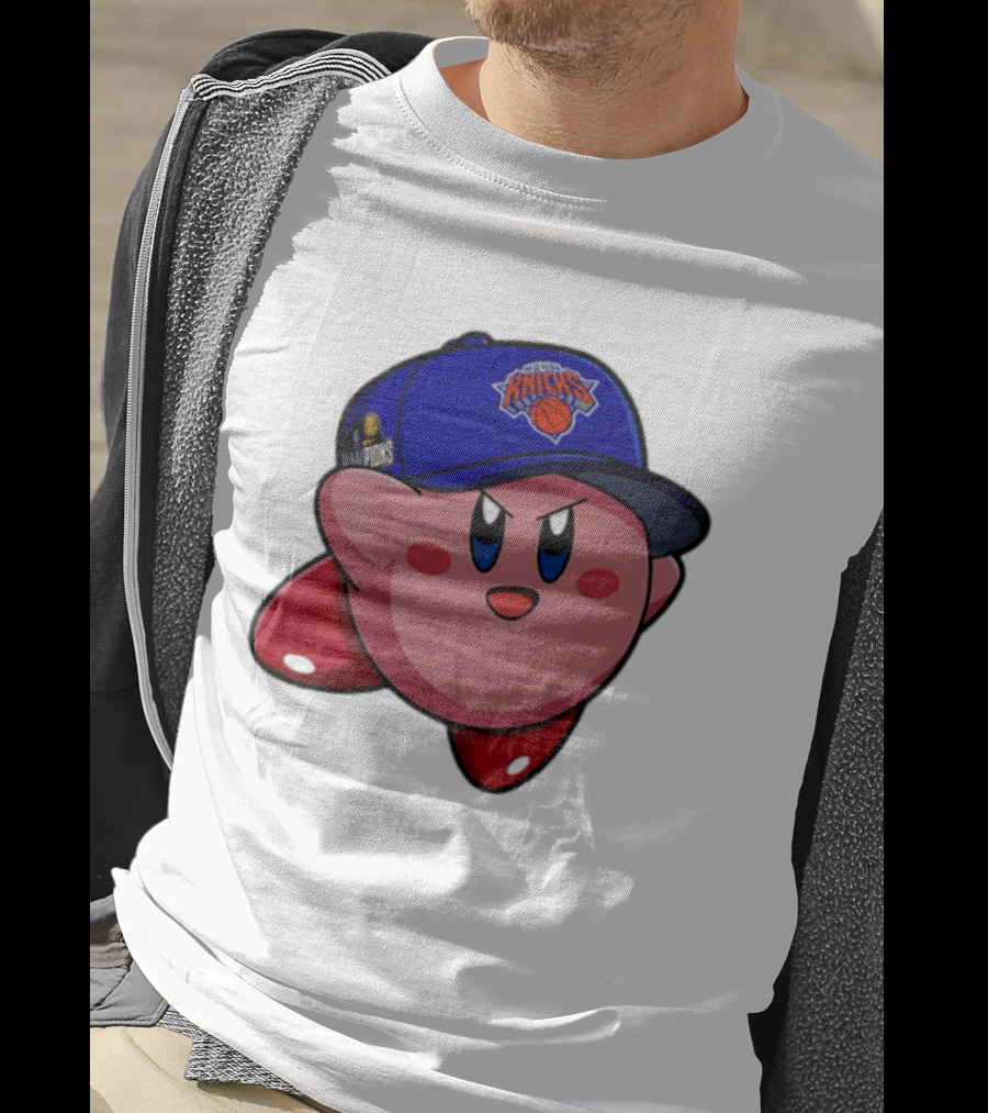 Kirby New York Knicks NBA Hat Featuring Team Colors And Finals Patch T-Shirt