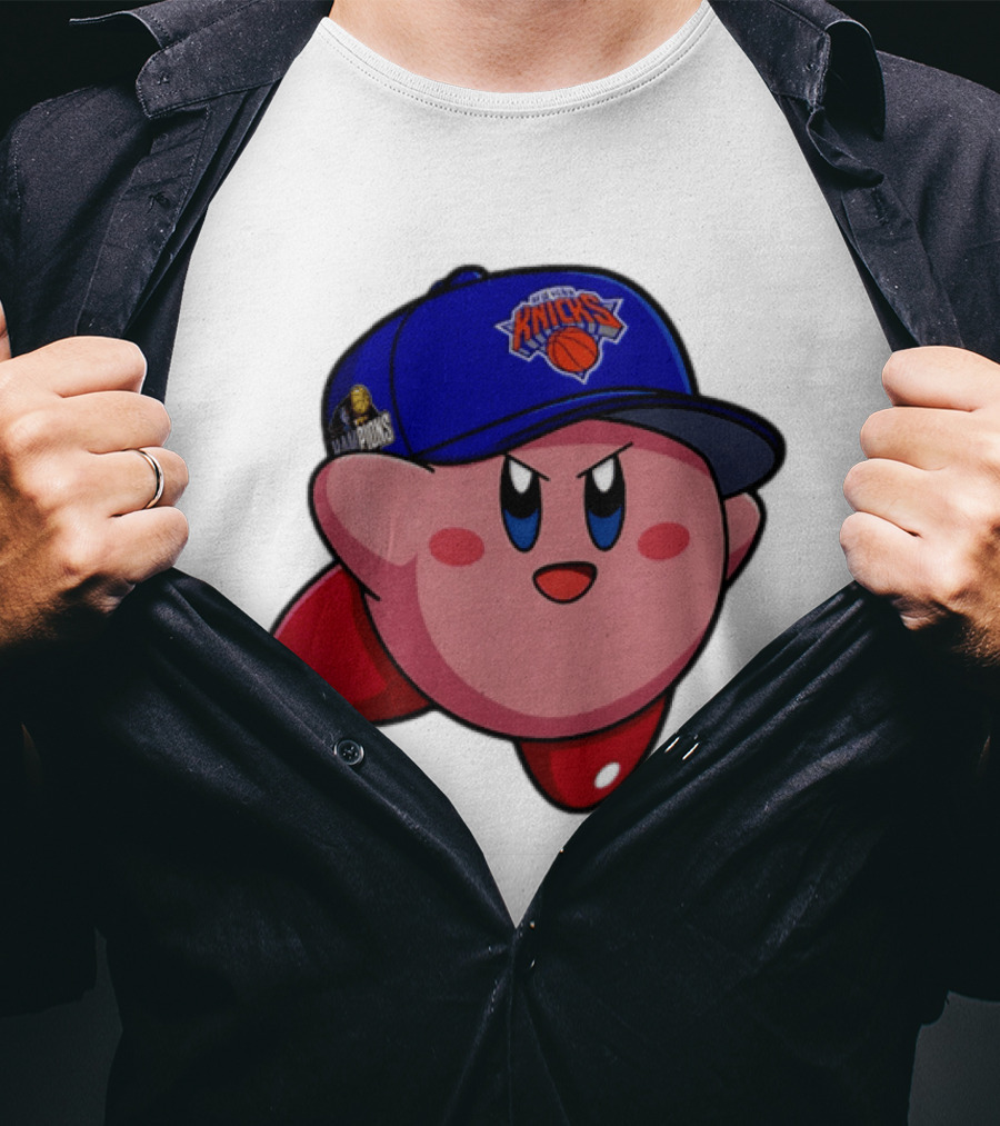 Kirby New York Knicks NBA Hat Featuring Team Colors And Finals Patch T-Shirt