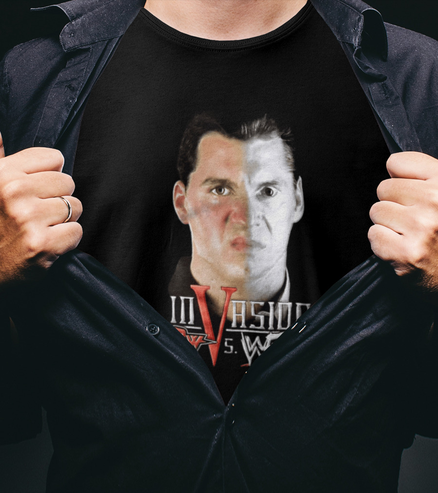 WCW Vs WWF Invasion July 22 2001 Vince McMahon ECW Wrestling Event T-Shirt