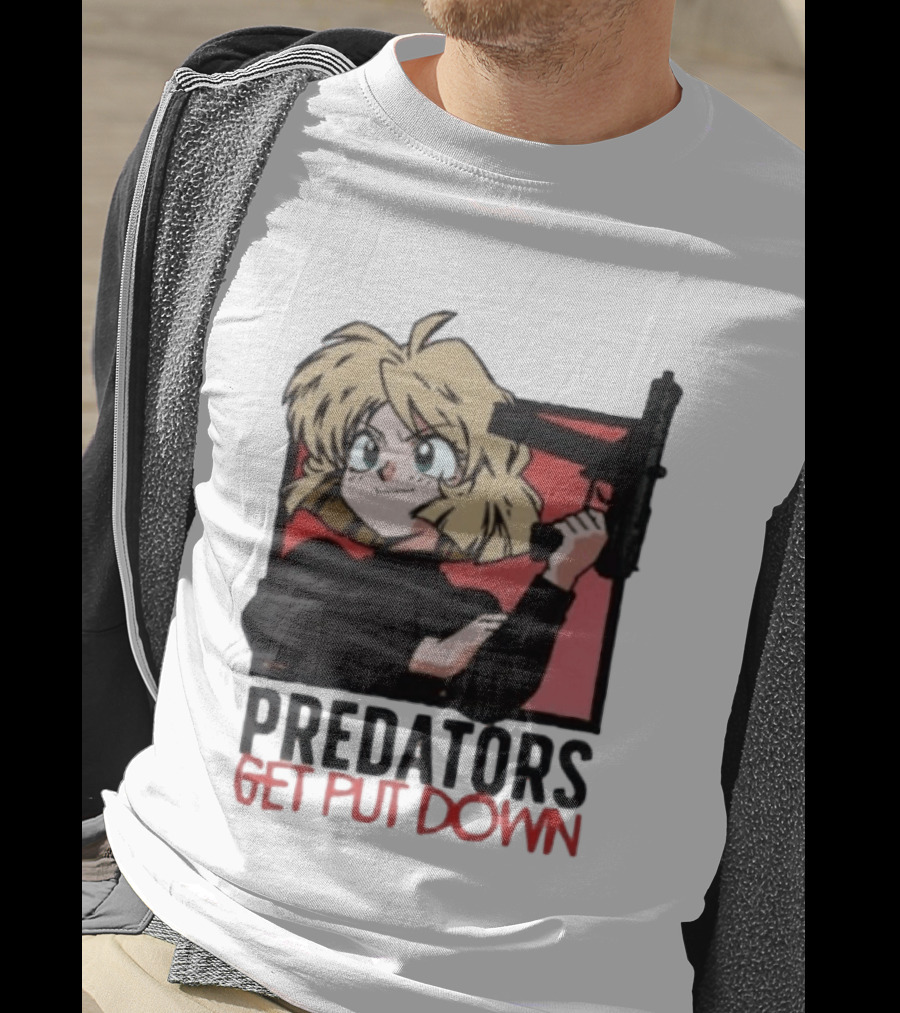 Predators Get Put Down Minnie May Gunsmith Cats Anime T-Shirt