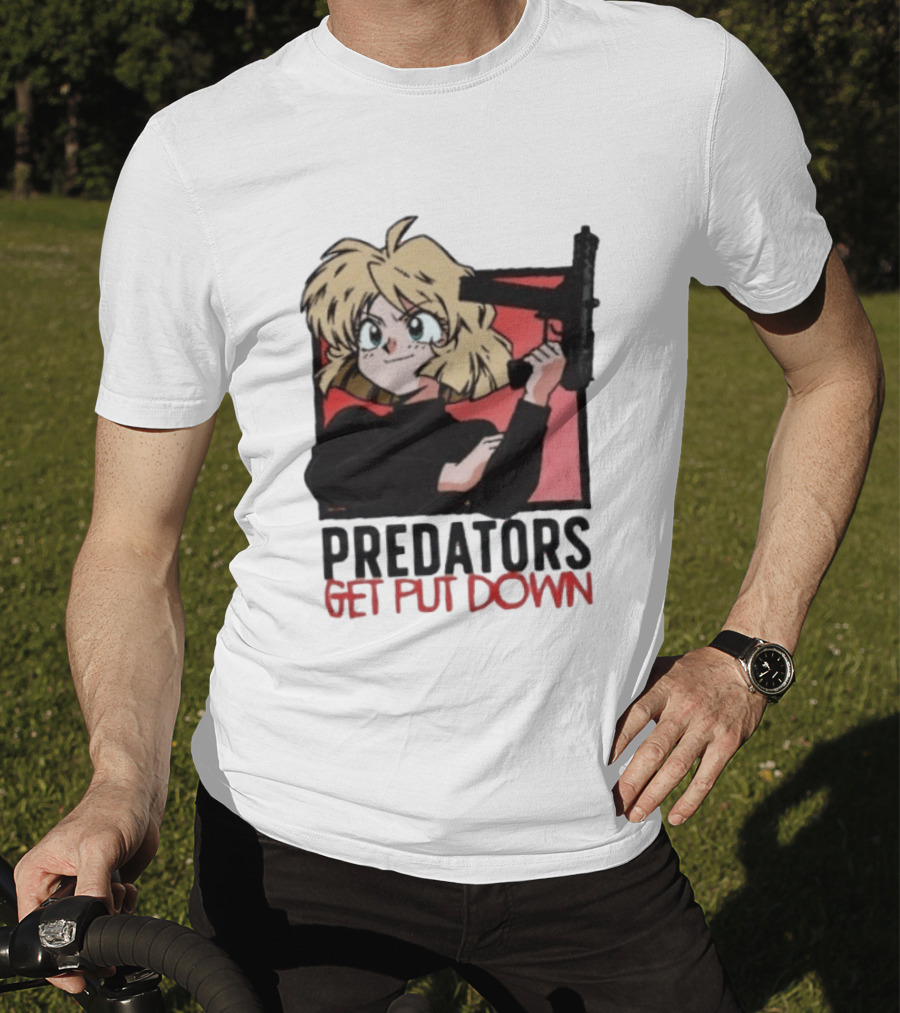 Predators Get Put Down Minnie May Gunsmith Cats Anime T-Shirt