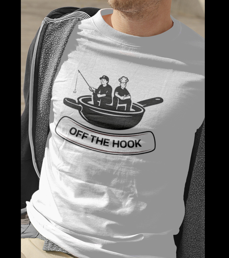 Off The Hook Fishing And Cooking Chef Pan Image T-Shirt