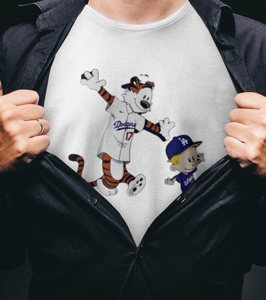 Shohei Ohtani Hobbes 17 Calvin Yoshinobu Yamamoto Los Angeles Dodgers MLB T-Shirt