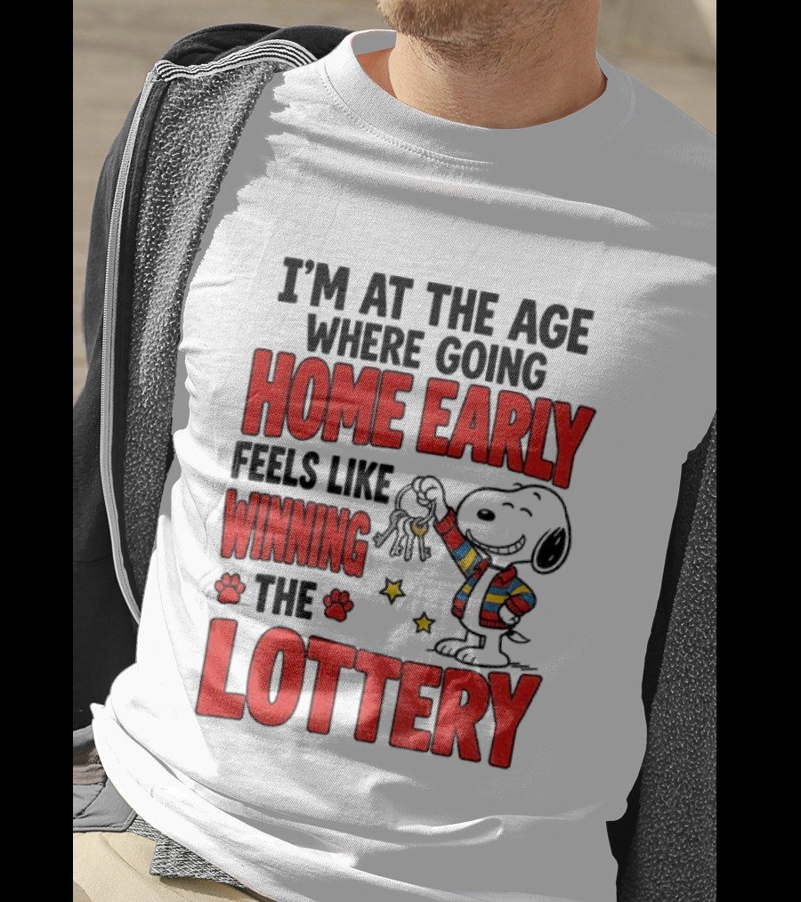 Snoopy Going Home Early Feels Like Winning The Lottery T-Shirt