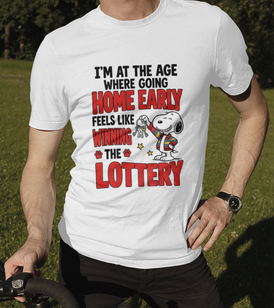Snoopy Going Home Early Feels Like Winning The Lottery T-Shirt