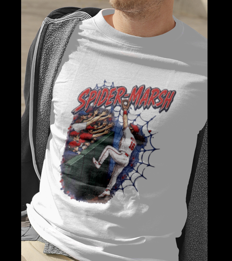 Spider Marsh Brandon Marsh Philadelphia Phillies Baseball Catch Action T-Shirt