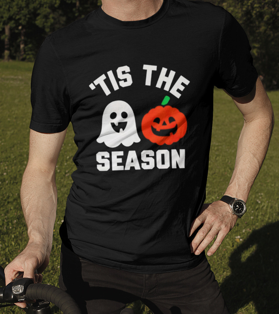 Tis The Season Ghost And Pumpkin Halloween T-Shirt