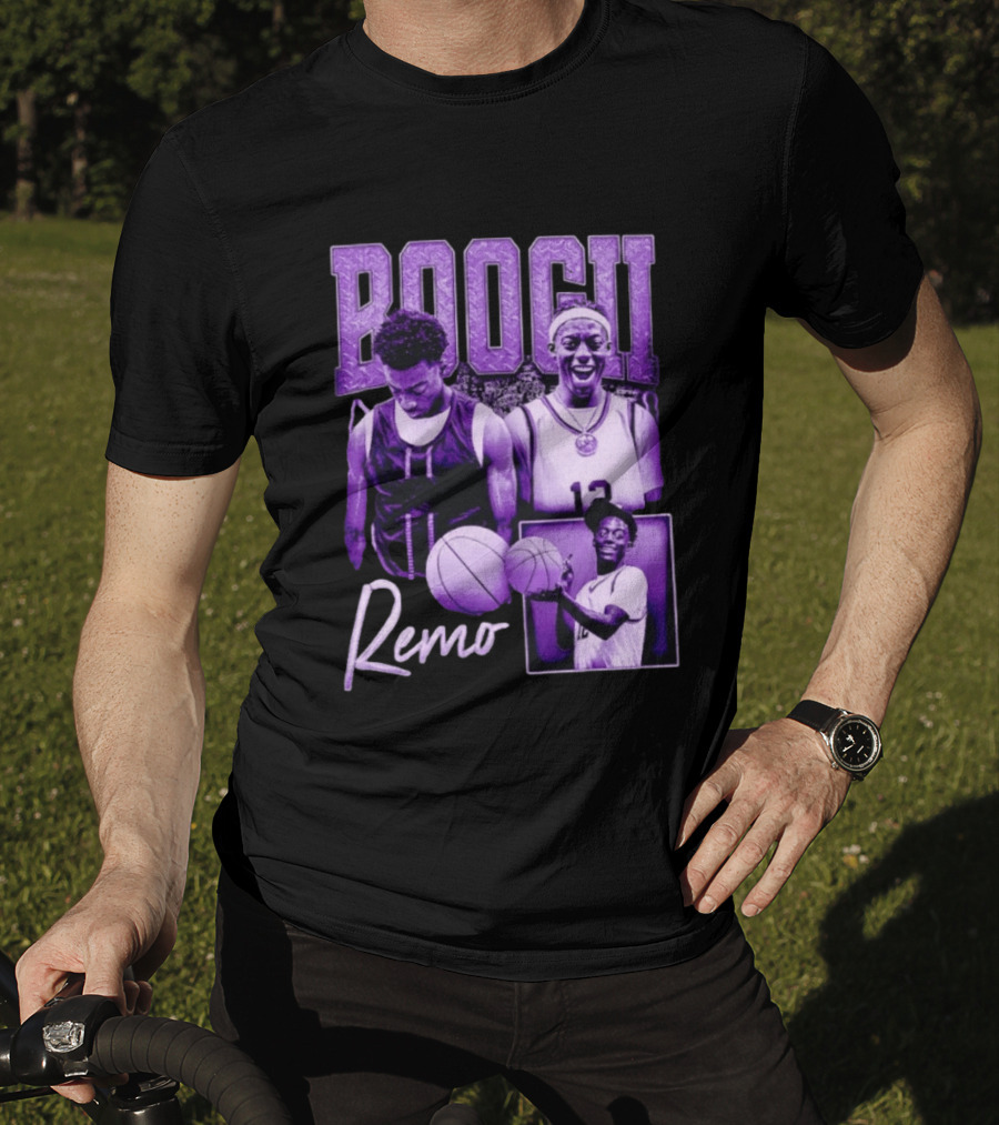 Boogii Remo 12 Basketball Player Retro Style Purple Aesthetic T-Shirt