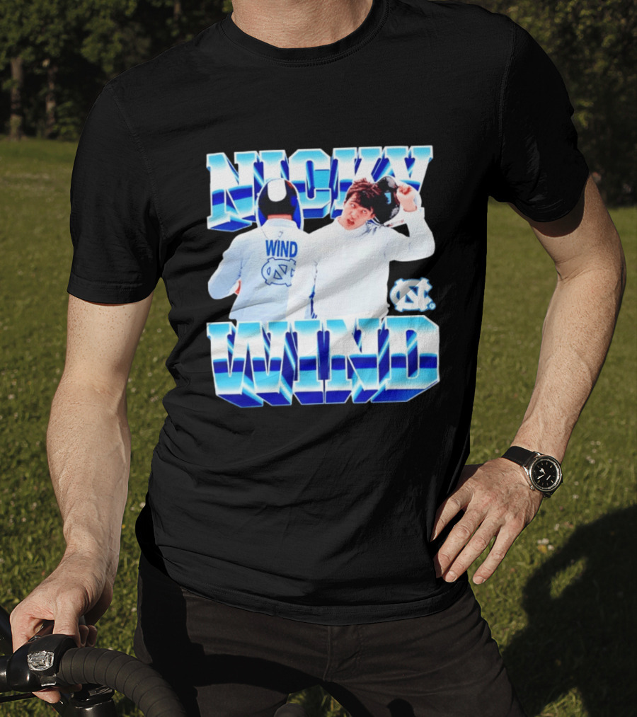 Nicky Wind North Carolina Fencing UNC Tar Heels T-Shirt