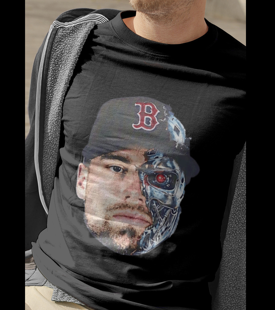 Caleb Durbin Boston Red Sox Cyborg Terminator Mashup T-Shirt