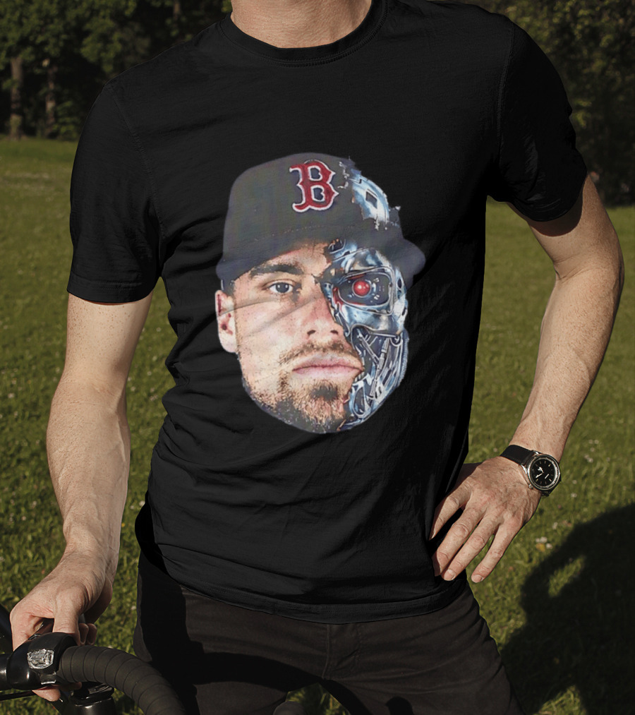 Caleb Durbin Boston Red Sox Cyborg Terminator Mashup T-Shirt