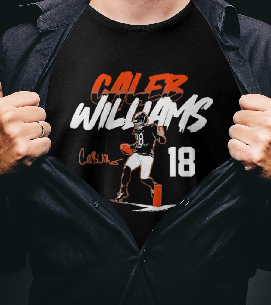 Caleb Williams 18 Chicago Bears Quarterback Football T-Shirt