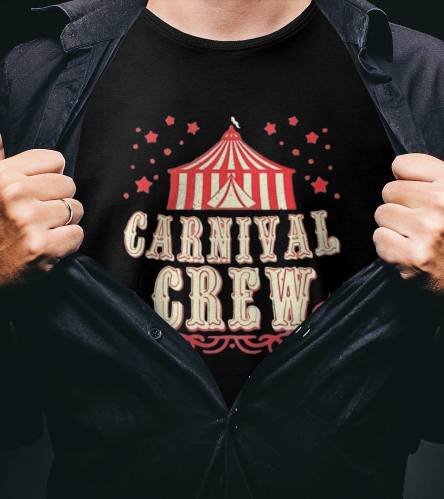 Carnival Crew Distressed Circus Tent Fair Vintage Look T-Shirt