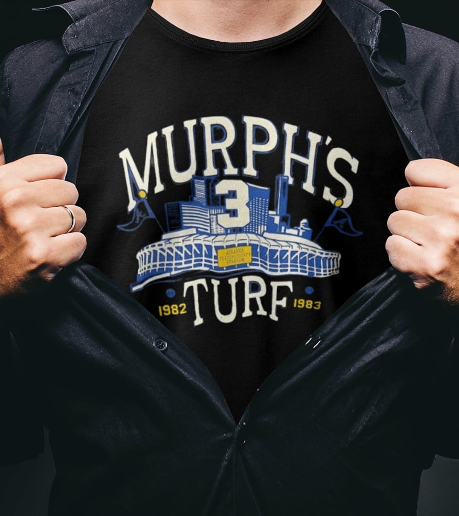 Murph's Turf 3 Atlanta Fulton County Stadium 1982 1983 T-Shirt